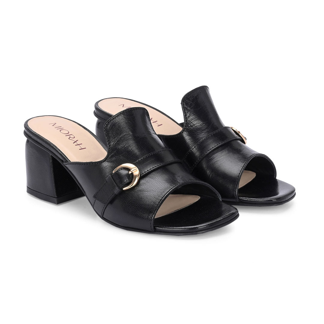 Splendor Leather Casual Block Heels