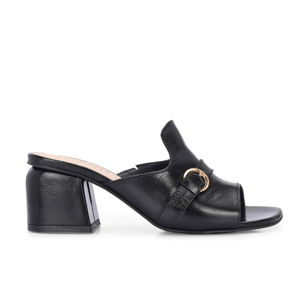 Splendor Leather Casual Block Heels