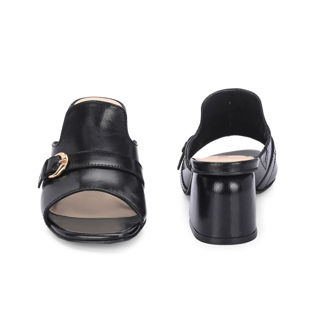 Splendor Leather Casual Block Heels