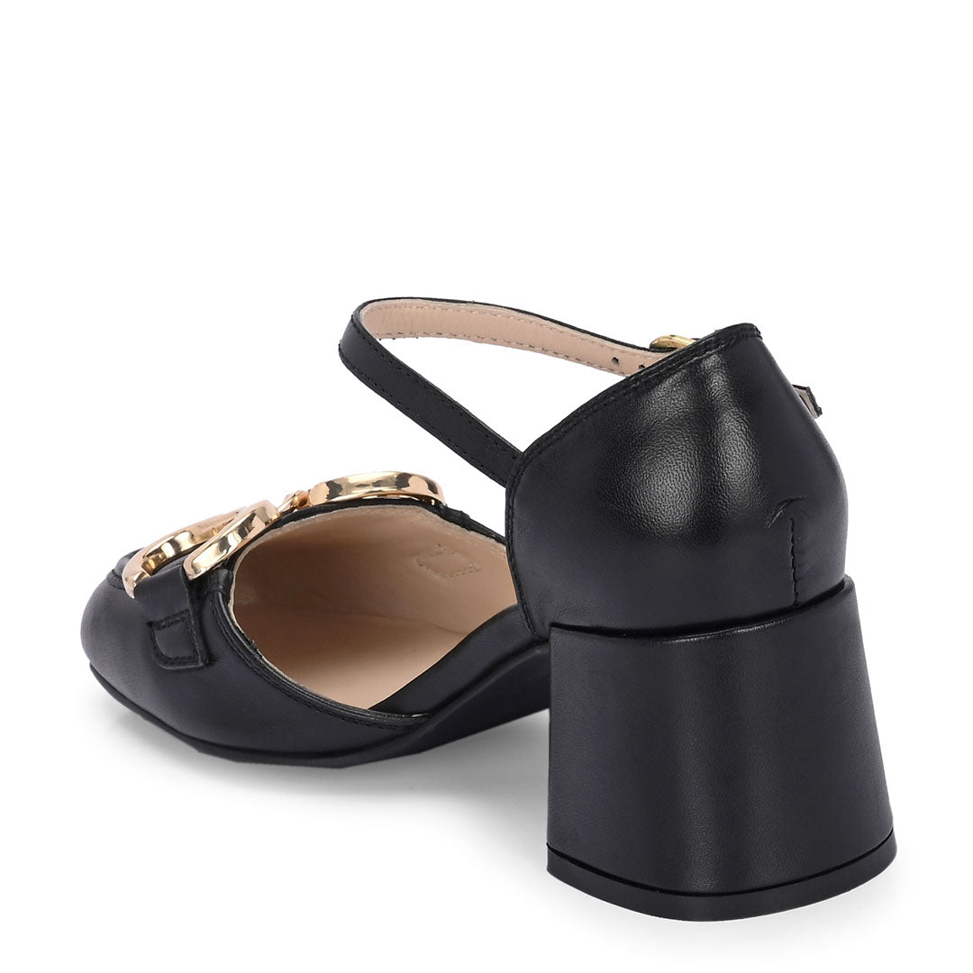 Empress Leather Praty Block Heels