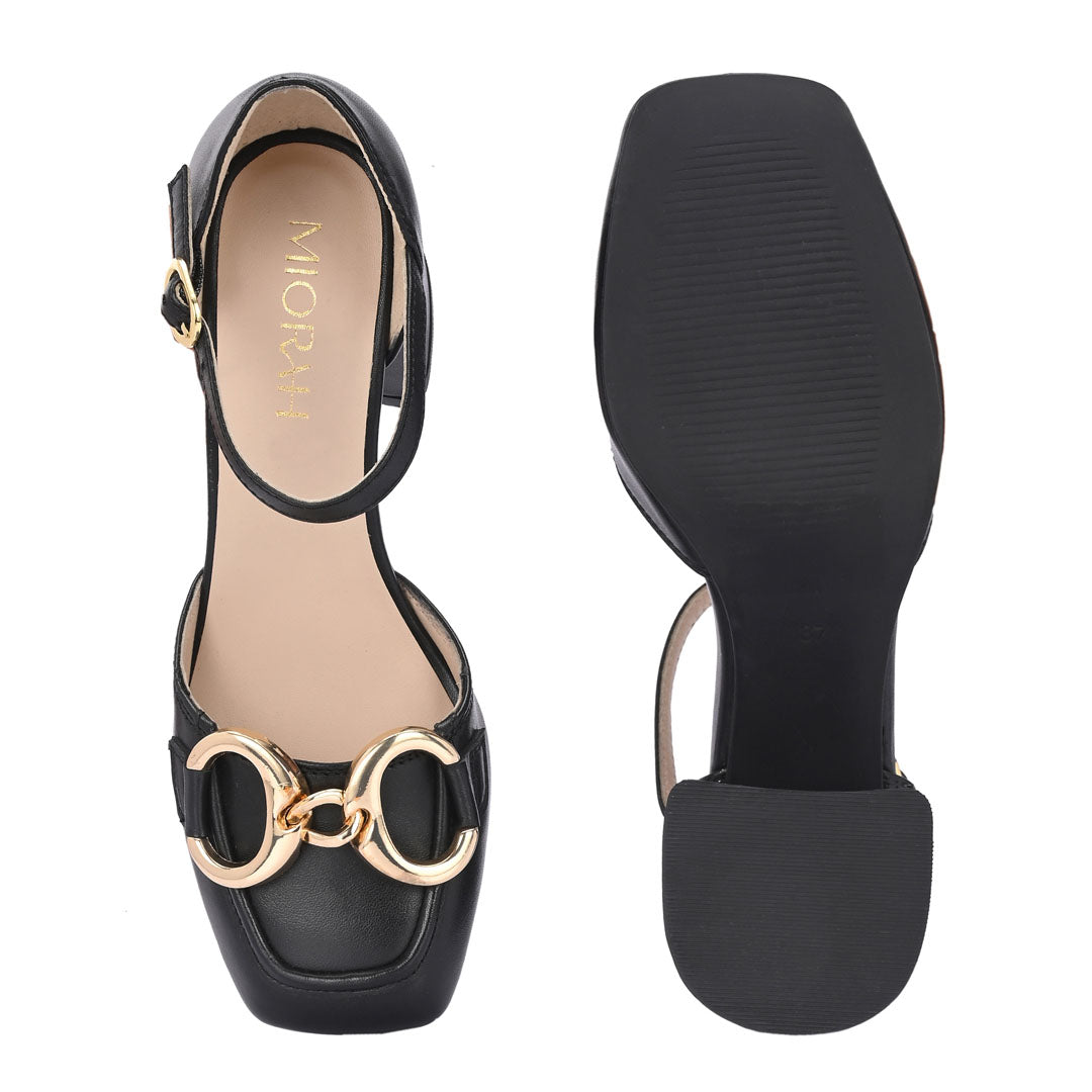 Empress Leather Praty Block Heels