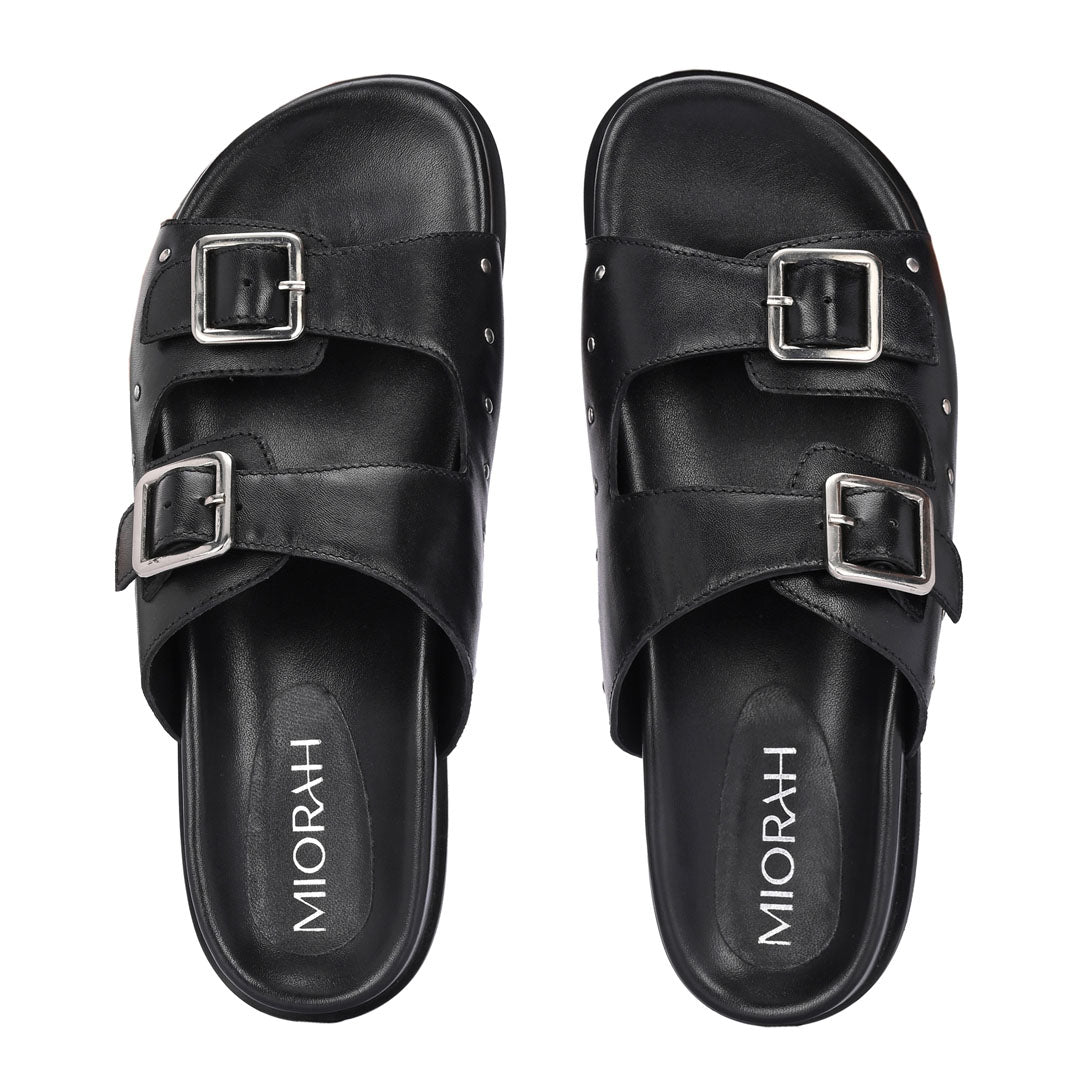 Solace Footbed Leather Comfort Sandals