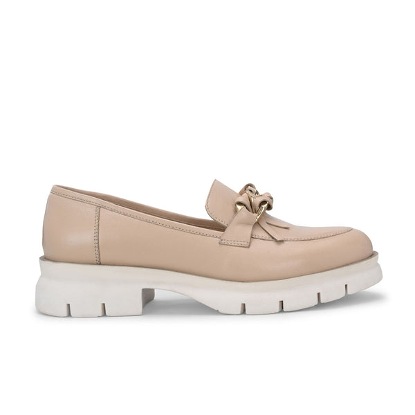 Trend'e White Leather Comfort Loafers