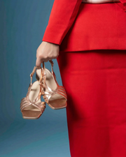 Dalia Metallic Leather Mid Heels