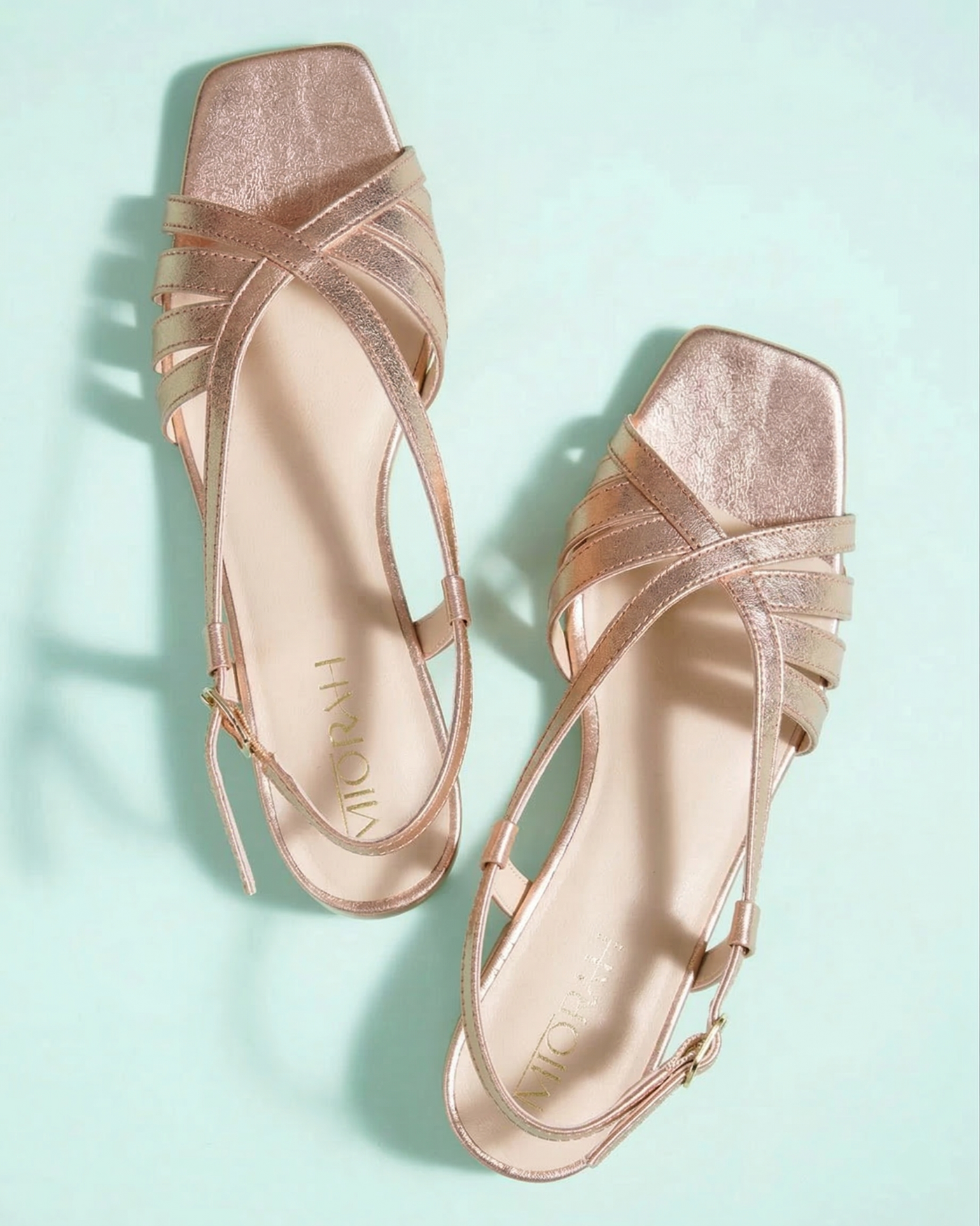 Dalia Metallic Leather Mid Heels