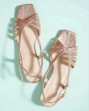 Dalia Metallic Leather Mid Heels