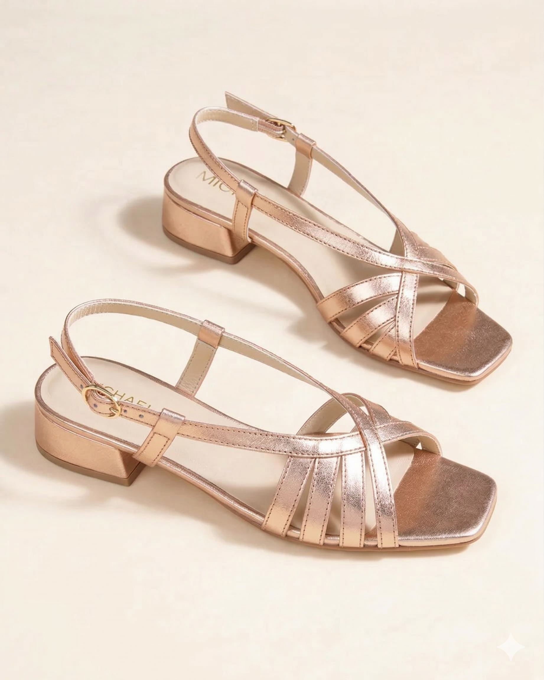 Dalia Metallic Leather Mid Heels