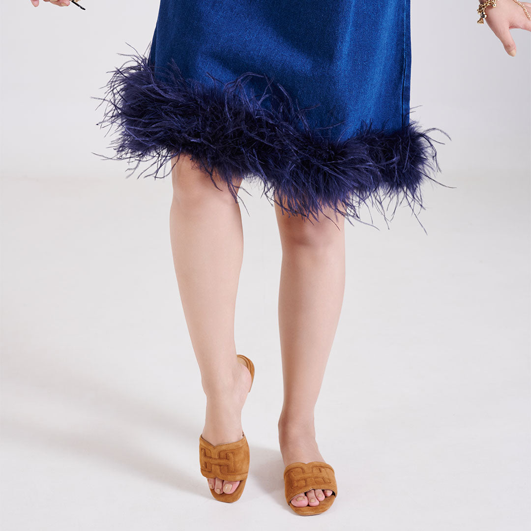 Kiara Suede Leather Comfort Flats