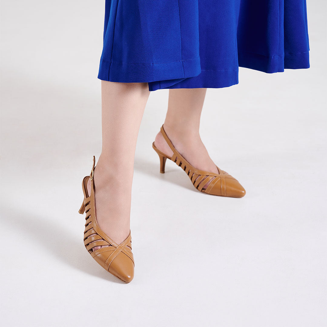 Lexa leather Strappy Heels