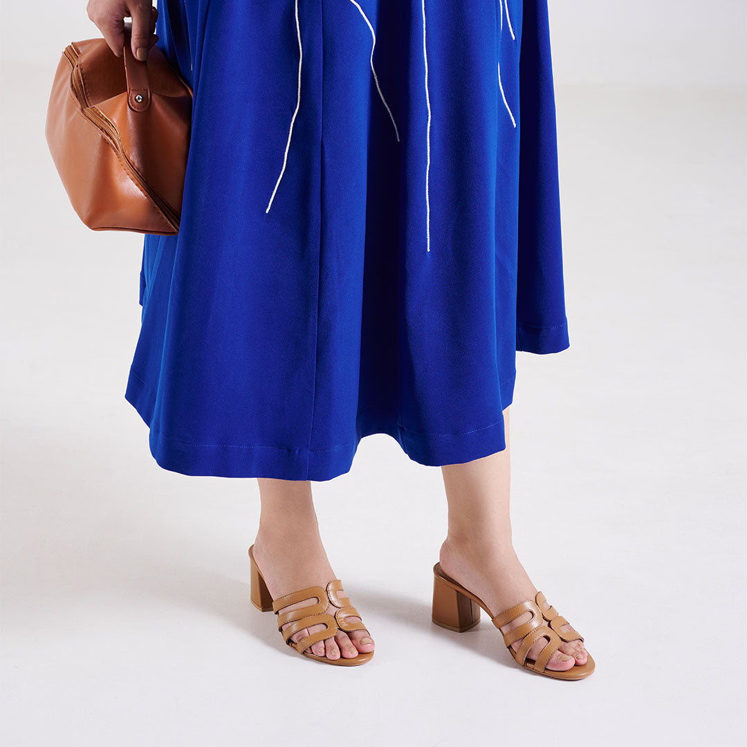 Nyssa Leather Block Heels