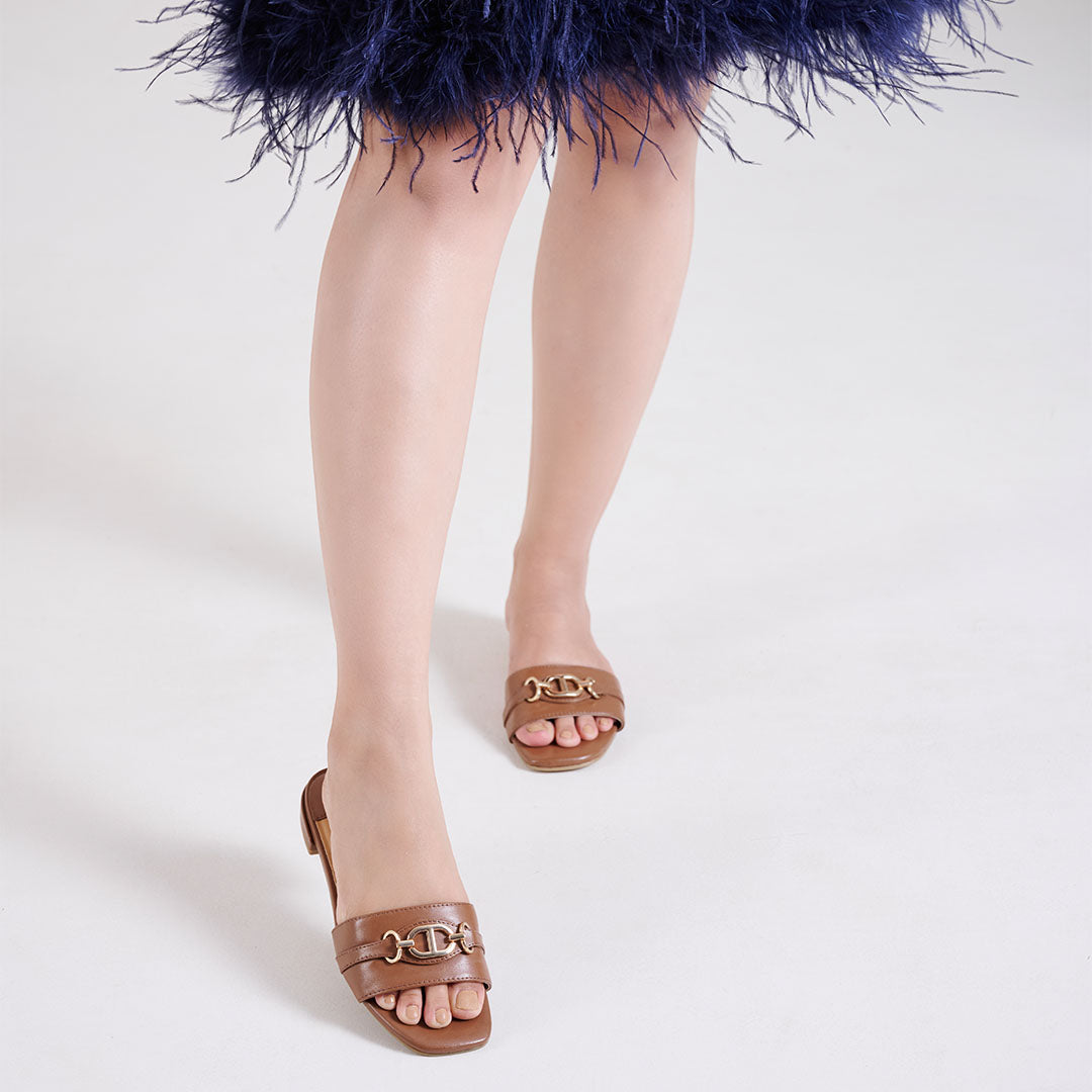 Riva Embellished Leather Comfort Flats