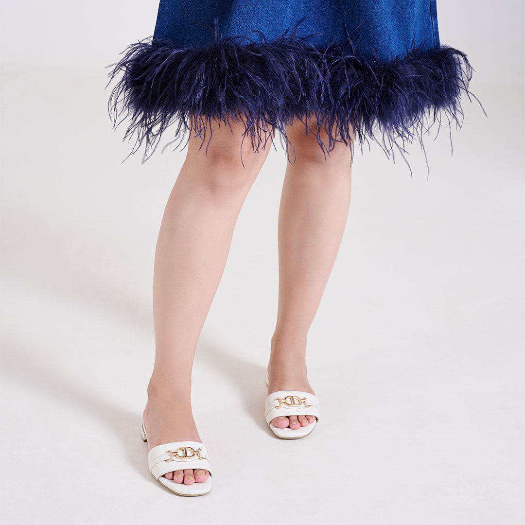 Riva Embellished Leather Comfort Flats
