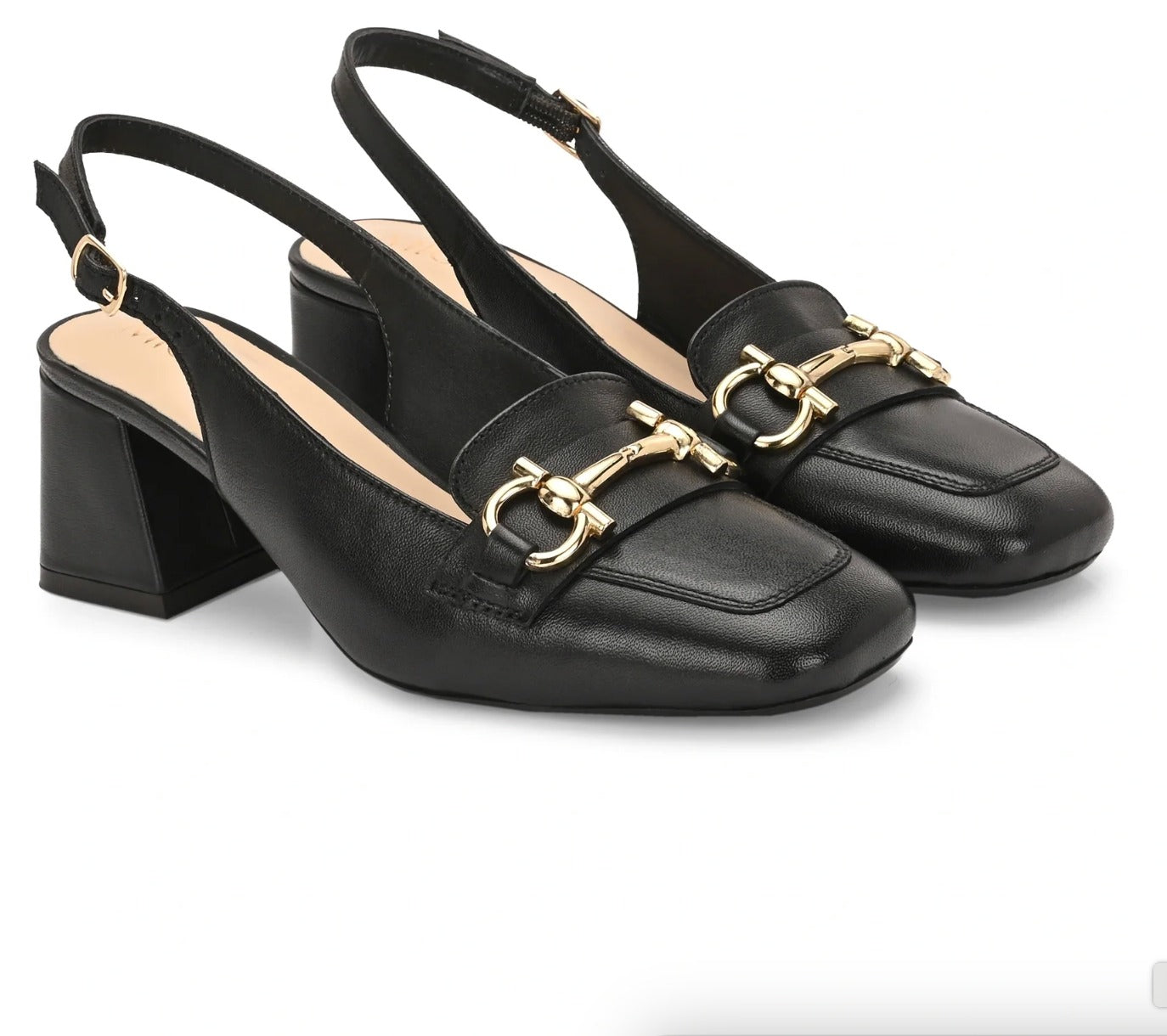 Astra Leather Block Heels