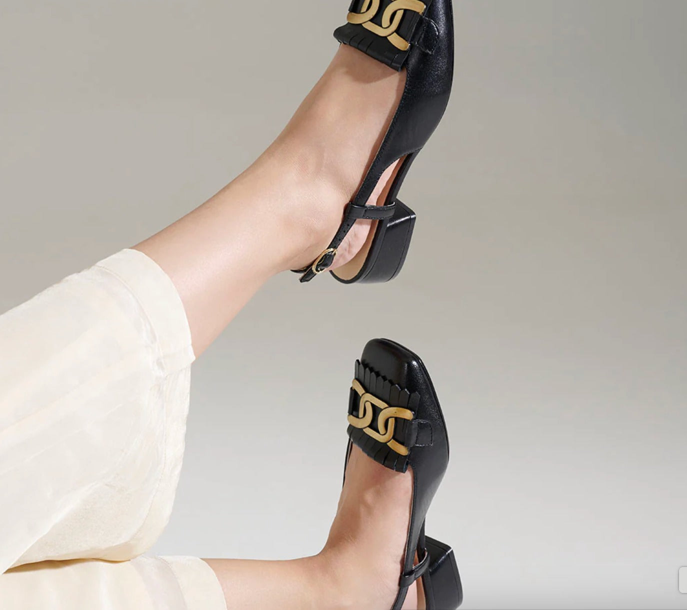 Astra Leather Block Heels