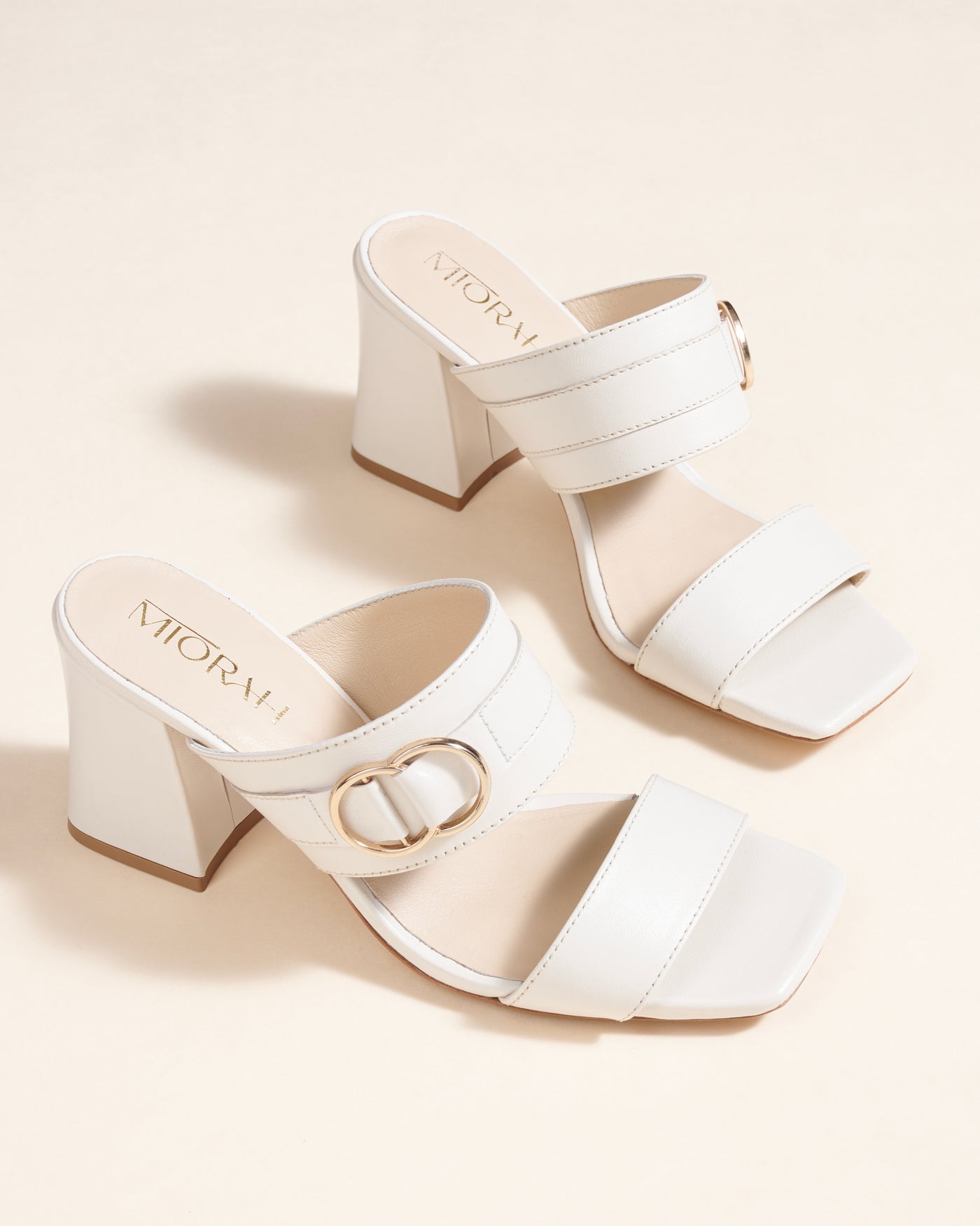 Velora Leather Block Heels